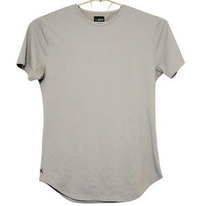 Cuts Clothing Men's Elongated Hem Henley Signature Fit 4-Way Stretch Tee T-Shirt